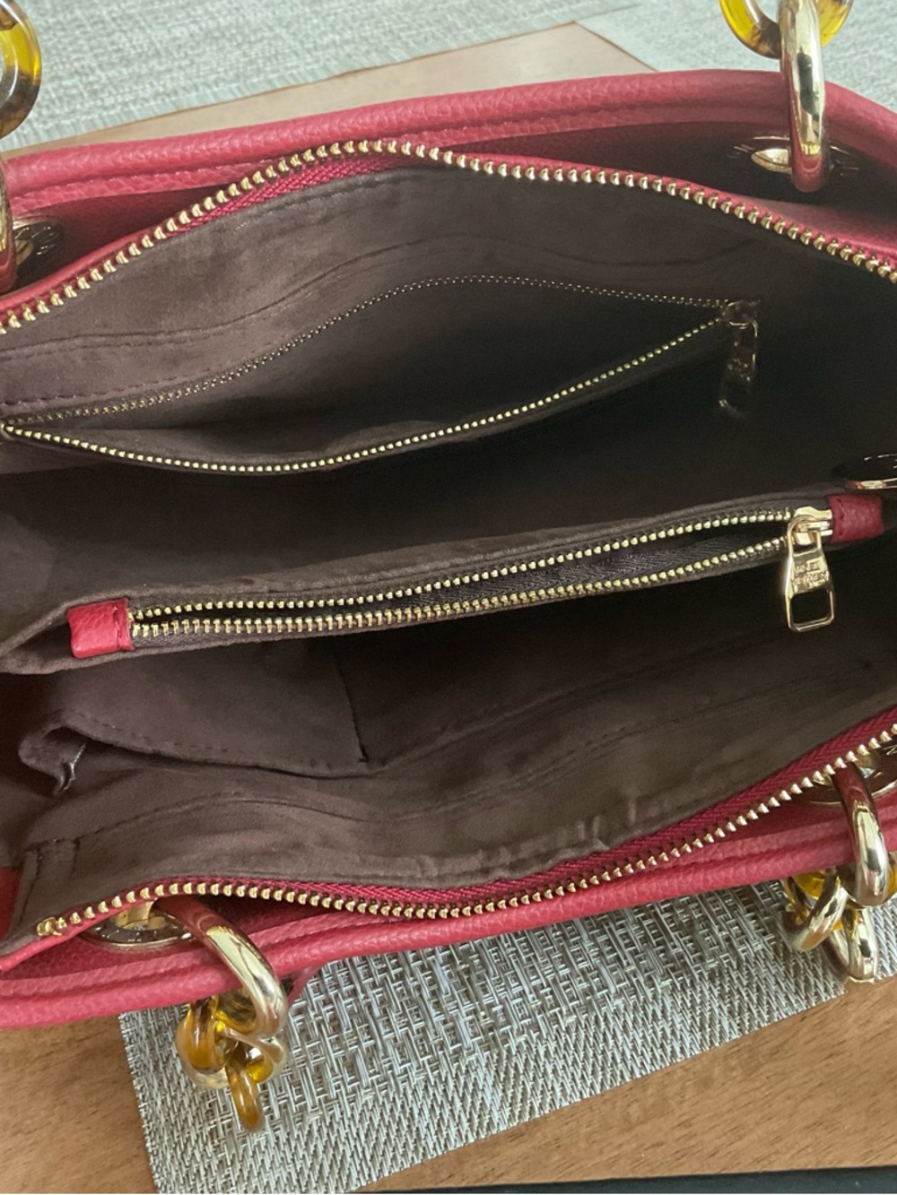 Louis Vuitton Monogram Canvas Tote with Red Trim - Picture 2 of 7